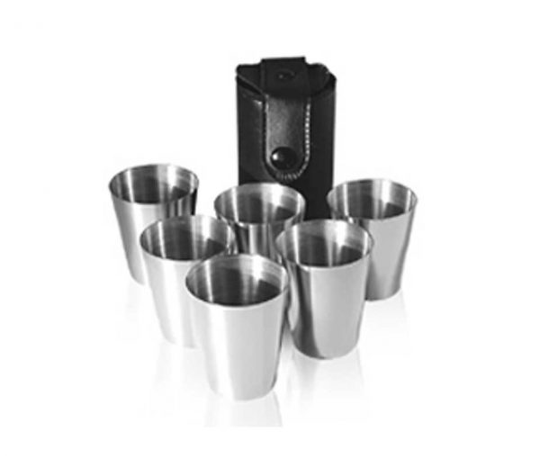 Set of Six Cups - Hip Flask Accessory
