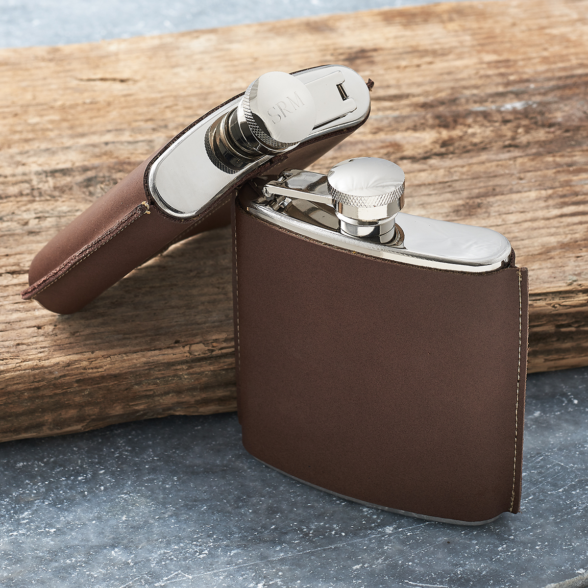 Personalised Hand Stitched Leather Hip Flask FlaskStore